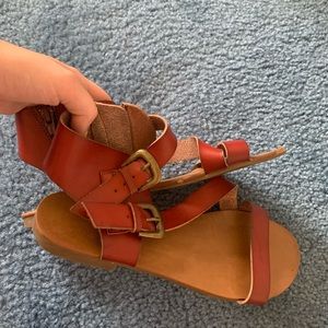 Cherry red Jesus sandals